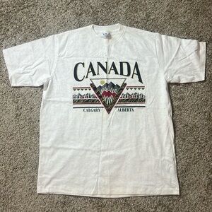 Vintage Canada Calgary Alberta Single Stitchhed Tshirt Mens Size XL Outdoor Wild